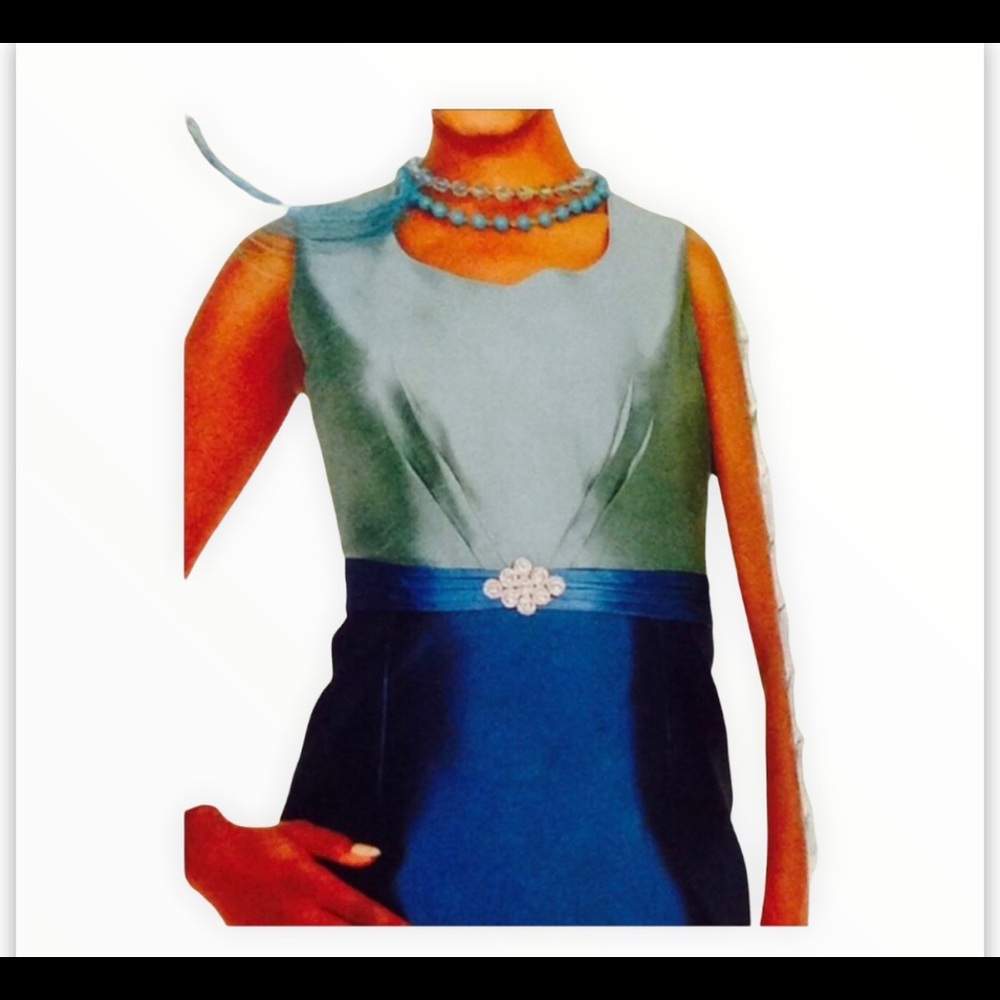 🔴Teal/Dark Aqua Dress with Short Jacket - Picture 4 of 9
